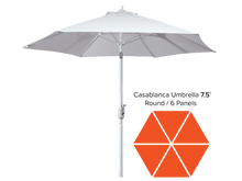 Load image into Gallery viewer, Custom Printed Market Umbrella #240018 7.5' // 6 Panels No Valance Min 6