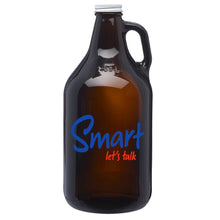 Load image into Gallery viewer, USA Printed 32 oz Amber Craft Beer Growlers w/ Lid & Handle #USA GROWLER 32 Min 12