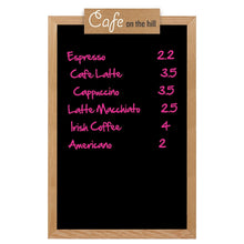 Load image into Gallery viewer, Wall Oak Frame Wet-Erase Board with Header - 24"w x 36"h #WEFWH2436 Min 1