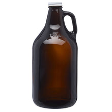 Load image into Gallery viewer, USA Printed 32 oz Amber Craft Beer Growlers w/ Lid & Handle #USA GROWLER 32 Min 12