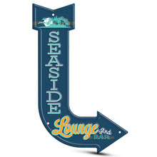 Load image into Gallery viewer, Custom Embossed Metal J Arrow Sign #5012-JAS Min 100