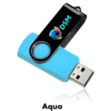 Load image into Gallery viewer, 8 GB Swivel USB Drive #AUSB0028GB BP Unlimited Imprint Min 12