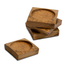 Load image into Gallery viewer, Barrel Stave Wood Coasters - Pack of Four #CSTBRST Min 1