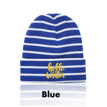 Load image into Gallery viewer, Caribou Striped Knitted Beanies #ABNY002 Embroidered Min 12