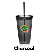 Load image into Gallery viewer, 16 oz. Double Wall Acrylic Tumbler With Straw #APG161 Color- BP Unlimited Imprint Min 12