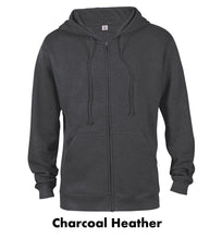 Load image into Gallery viewer, Adult Unisex Heavyweight Fleece Zip Hoodie Sweatshirt #A99300 2 Color Imprint Min 12