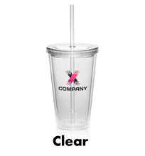 Load image into Gallery viewer, 16 oz. Double Wall Acrylic Tumbler With Straw #APG161 Color- BP Unlimited Imprint Min 12