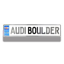 Load image into Gallery viewer, Custom Embossed European License Plate - 4 1/2"x20 1/2" (4 Color Process) #EP-4C Process European License Plates 4.5" x20.5" Min 100