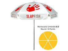 Load image into Gallery viewer, Custom Printed Patio Umbrella #240014 6.5' // 6 Panels No Valance Min 6