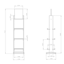 Load image into Gallery viewer, Floor 60"h Wine Bottle Display - (3) shelves w/ Header #BPFBD60H Min 1
