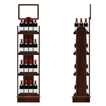 Load image into Gallery viewer, Floor 66"h Wine Bottle Display - (4) shelves w/ Sign Holder #BPFBD66H Min 1