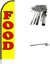 Load image into Gallery viewer, Food Flag Kit 15' Feet Feather Flag Sign Outdoor Banner #FOOD-Y-EVSS15 Min 1