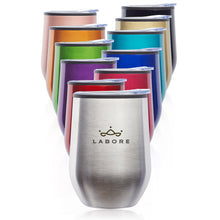 Load image into Gallery viewer, 12 oz. Shelby Stemless Wine Glass with lid #ASW47 Color- 2 Color Imprint Min 12