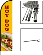 Load image into Gallery viewer, Hot Dog Feather Flag Kit 15' Feet Feather Flag Sign Outdoor Banner #HTD1-EVSS15 Min 1