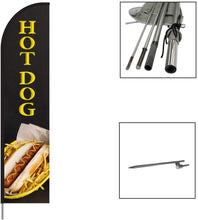 Load image into Gallery viewer, Hot Dog Feather Flag Kit 15' Feet Feather Flag Sign Outdoor Banner #HTD2-EVSS15 Min 1