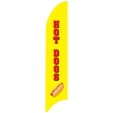 Load image into Gallery viewer, Hot Dogs Flag Kit with Poles 11 Feet G7 Feather Flag Sign Outdoor Banner - Yellow #G7BAN-11-HT-DG-YL Min 1