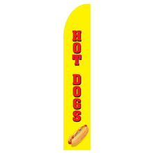 Load image into Gallery viewer, Hot Dogs Flag Kit with Poles 15' Feet Feather Flag Sign Outdoor Banner - Yellow #EVO-15-HT-DG-YL Min 1