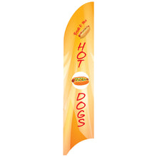 Load image into Gallery viewer, Hot & Fresh Hot Dogs Flag Kit with Poles 11 Feet G7 Feather Flag Sign Outdoor Banner - Orange #G7BAN-11-FSH-HDG-ORG Min 1