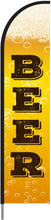 Load image into Gallery viewer, Ice Cold Beer Flag Feather Swooper Banner Pole Kit Outdoor Bar Restaurant Business Sign Display, 15f #EVO-15-COLDBEER Min 1