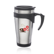 Load image into Gallery viewer, 16 oz. Sporty Stainless Steel Travel Mug #AST19 Color- 1 Color Imprint Min 12