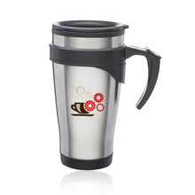 Load image into Gallery viewer, 16 oz. Sporty Stainless Steel Travel Mug #AST19 Color- 2 Color Imprint Min 12