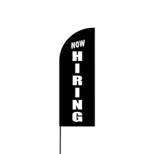 Load image into Gallery viewer, Now Hiring Flag Kit 11' Feet Feather Flag Sign Outdoor Banner - Black #5Q-7QN2-3S6H Min 1