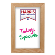 Load image into Gallery viewer, Oak Frame Wall Wet-Erase Board - 12"w x 18"h #WEFW1218 Min 1