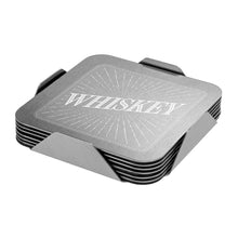 Load image into Gallery viewer, Oshkosh 6 Piece Square Coaster Set with Stand #ABW06 2 Color Imprint Min 12