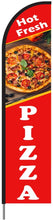 Load image into Gallery viewer, Pizza Flag Kit 15' Feet Feather Flag Sign Outdoor Banner #PIZZAD2-EVSS15 Min 1