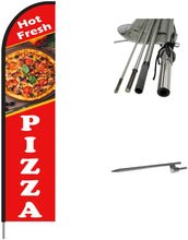 Load image into Gallery viewer, Pizza Flag Kit 15' Feet Feather Flag Sign Outdoor Banner #PIZZAD2-EVSS15 Min 1