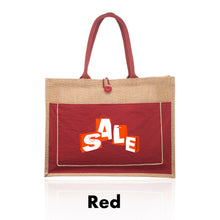 Load image into Gallery viewer, Cotton Pocket Jute Tote Bags #ATOT3777 BP Unlimited Imprint Min 12