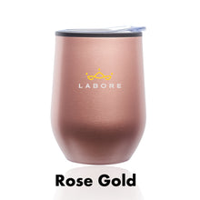 Load image into Gallery viewer, 12 oz. Shelby Stemless Wine Glass with lid #ASW47 Color- 2 Color Imprint Min 12