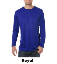 Load image into Gallery viewer, Blue Generation Adult Long Sleeve Solid Wicking Tee #ABGEN7303 BP Unlimited Min 12