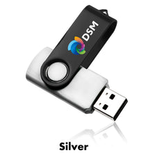 Load image into Gallery viewer, 8 GB Swivel USB Drive #AUSB0028GB 2 Color Imprint Min 12