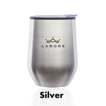 Load image into Gallery viewer, 12 oz. Shelby Stemless Wine Glass with lid #ASW47 Color- 2 Color Imprint Min 12