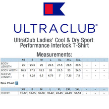Load image into Gallery viewer, UltraClub++ Ladies' Cool & Dry Performance T-Shirt #A8420L 2 Color Min 12