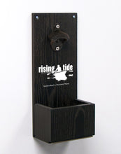Load image into Gallery viewer, Wall-Mount Bottle Opener with Slide-Out Wood Cap Catcher #BPBRCC01W Min 1