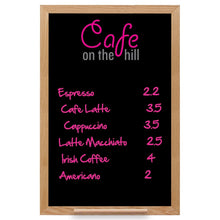 Load image into Gallery viewer, Wall Oak Frame Wet-Erase Board with Tray - 24"w x 36"h #WEFWL2436 Min 1