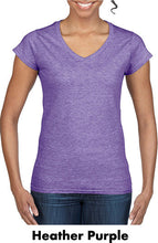 Load image into Gallery viewer, Gildan Softstyle Ladies V-Neck Tees #A64V00L Color - 2 Color Imprint Min12