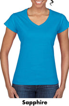 Load image into Gallery viewer, Gildan Softstyle Ladies V-Neck Tees #A64V00L Color - 2 Color Imprint Min12
