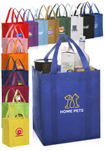 Load image into Gallery viewer, Reusable Grocery Tote Bags #ATOT11 BP Unlimited Imprint Min 12