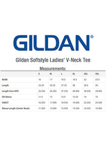 Load image into Gallery viewer, Gildan Softstyle Ladies V-Neck Tees #A64V00L Color - 1 Color Imprint Min12