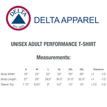Load image into Gallery viewer, Customizable Delta Apparel Unisex Adult Performance Tee #A116535 1 Color, White Min 12