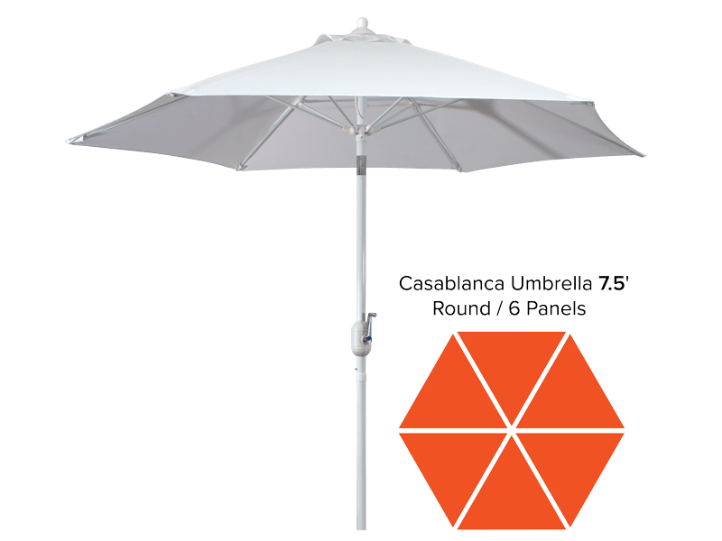 Custom Printed Market Umbrella #240018 7.5' // 6 Panels With Valance Min 6