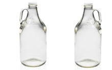 Load image into Gallery viewer, USA Printed 64 oz Clear Glass Beer Growler w/Lid and Handle #CGRWL Min 72
