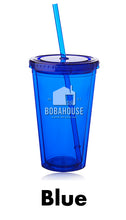 Load image into Gallery viewer, 16 oz. Double Wall Acrylic Tumbler With Straw #APG161 Color- 1 Color Imprint Min 12
