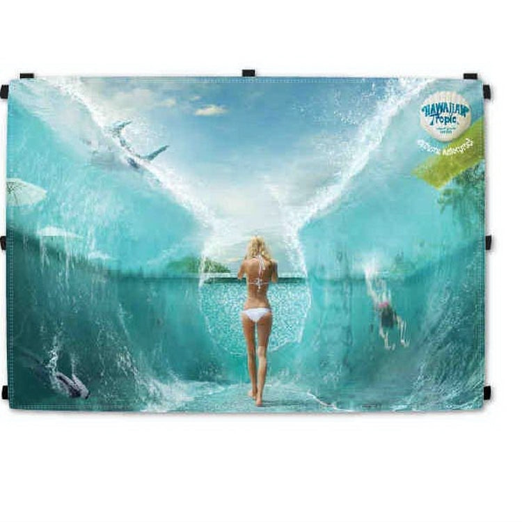 10 Foot Polyester Canopy Back Wall with Full Graphics #Canopy-10BWFD Min 1