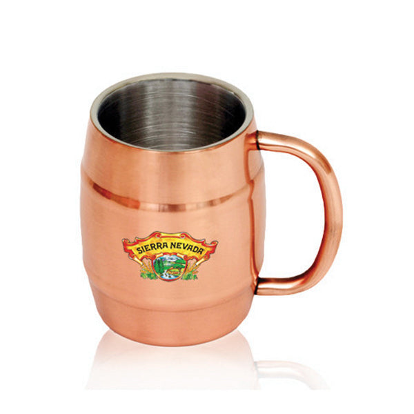14 oz Ankara Copper Coated Stainless Steel Moscow Mule Mug #ATM317 2 Color Imprint Min 12