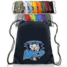Load image into Gallery viewer, Classic Polyester Drawstring Backpacks #ABPK10 Color- 2 Color Imprint Min 12
