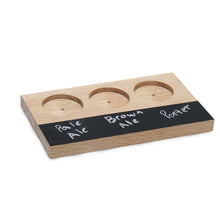 Load image into Gallery viewer, 3-Pocket Sampler Tray with Chalkboard - Beer Flight #SPCH003 Min 1
